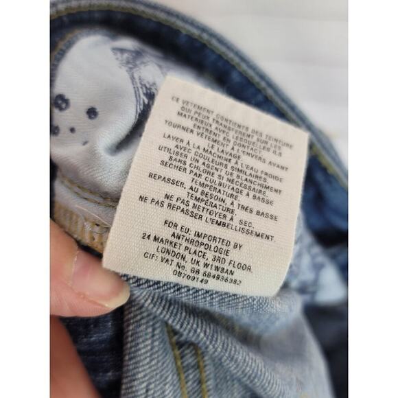 PILCRO POLKA DOT METALLIC HYPHEN STRAIGHT LEG JEANS, SZ 31 - Picture 10 of 15